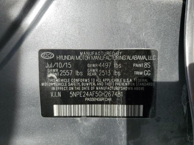 Photo 10 from auction – 2016 HYUNDAI SONATA SE with VIN 5NPE24AF5GH267481
