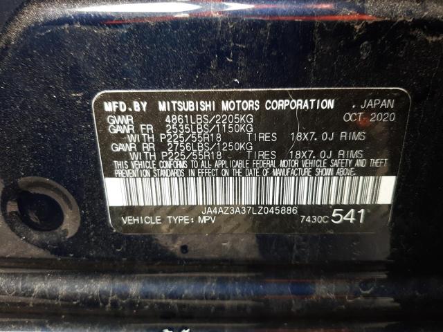 Photo 10 from auction – 2020 MITSUBISHI OUTLANDER with VIN JA4AZ3A37LZ045886