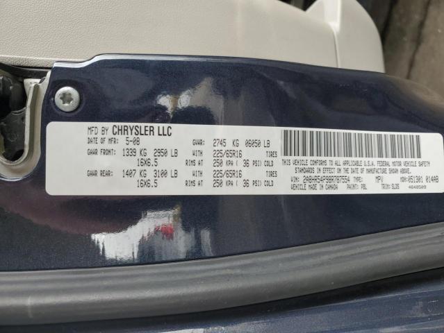 Photo 10 from auction – 2008 CHRYSLER TOWN & COU with VIN 2A8HR54P98R787554