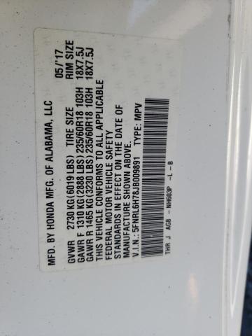 Photo 10 from auction – 2018 HONDA ODYSSEY EX with VIN 5FNRL6H78JB009891