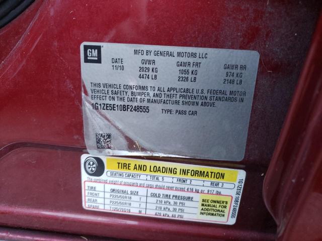 Photo 10 from auction – 2011 CHEVROLET MALIBU LTZ with VIN 1G1ZE5E10BF248555