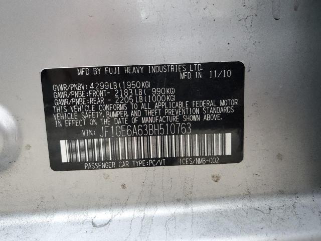 Photo 10 from auction – 2011 SUBARU IMPREZA 2. with VIN JF1GE6A63BH510763