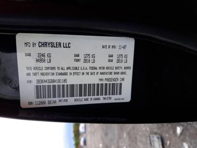 Photo 10 from auction – 2008 DODGE CHARGER with VIN 2B3KA43G88H181105