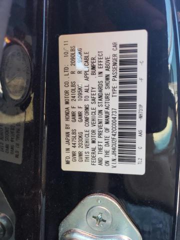 Photo 10 from auction – 2012 ACURA TSX with VIN JH4CU2F42CC004737