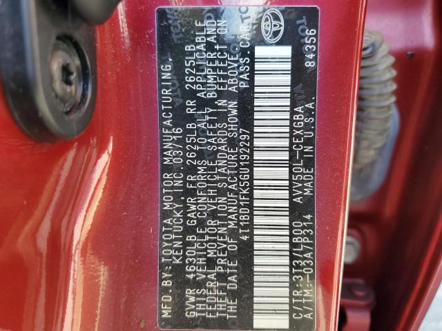 Photo 10 from auction – 2016 TOYOTA CAMRY HYBR with VIN 4T1BD1FK5GU192297