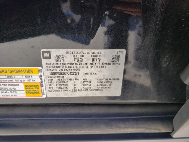 Photo 10 from auction – 2015 CHEVROLET TRAVERSE L with VIN 1GNKVGKD6FJ127283