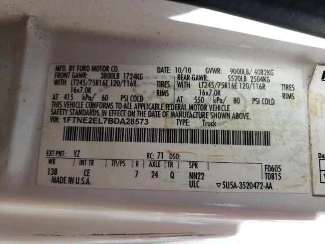 Photo 10 from auction – 2011 FORD ECONOLINE with VIN 1FTNE2EL7BDA28573