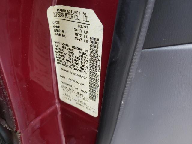Photo 10 from auction – 1997 NISSAN SENTRA XE with VIN 3N1AB41D8VL022607