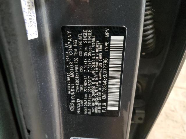Photo 10 from auction – 2019 HYUNDAI TUCSON SE with VIN KM8J23A43KU972796