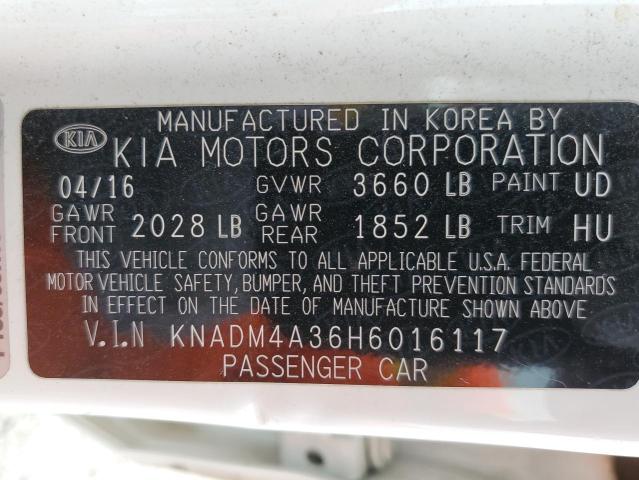 Photo 10 from auction – 2017 KIA RIO LX with VIN KNADM4A36H6016117