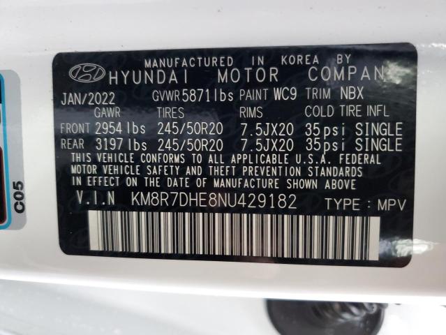 Photo 10 from auction – 2022 HYUNDAI PALISADE C with VIN KM8R7DHE8NU429182