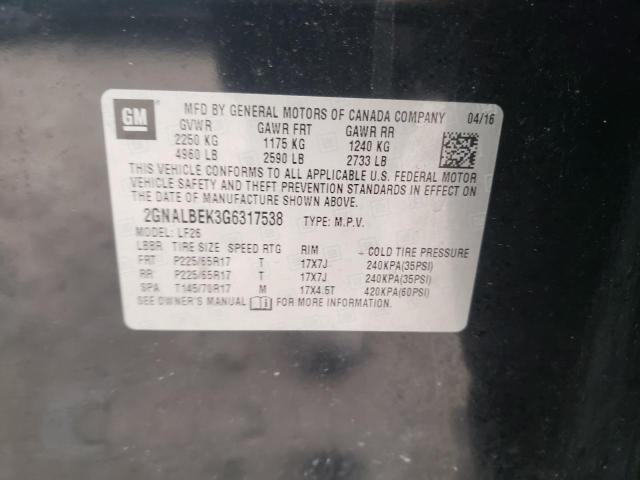 Photo 10 from auction – 2016 CHEVROLET EQUINOX LS with VIN 2GNALBEK3G6317538