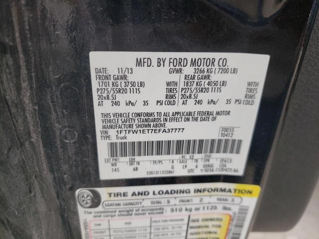 Photo 10 from auction – 2014 FORD F150 SUPER with VIN 1FTFW1ET7EFA37777