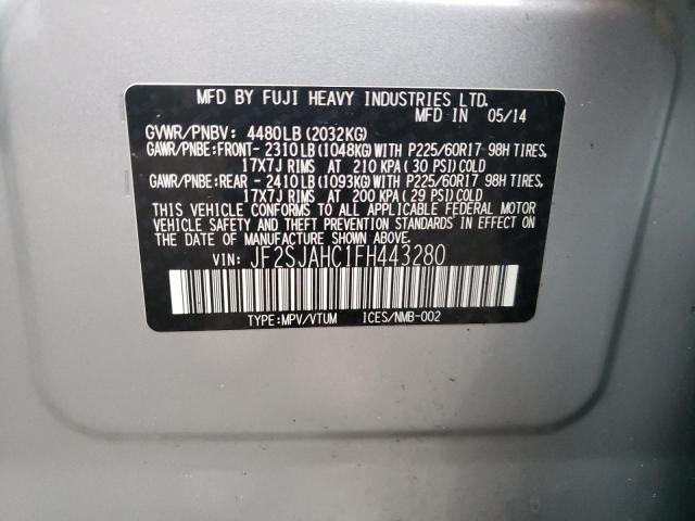 Photo 10 from auction – 2015 SUBARU FORESTER 2 with VIN JF2SJAHC1FH443280