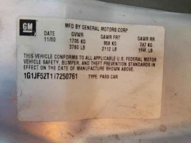 Photo 10 from auction – 2001 CHEVROLET CAVALIER L with VIN 1G1JF52T117250761