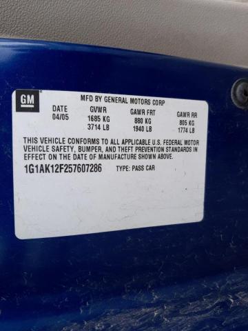 Photo 10 from auction – 2005 CHEVROLET COBALT with VIN 1G1AK12F257607286