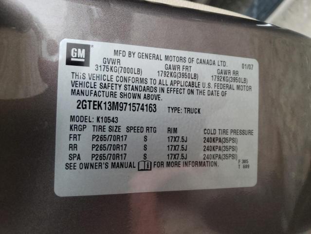 Photo 10 from auction – 2007 GMC NEW SIERRA with VIN 2GTEK13M971574163