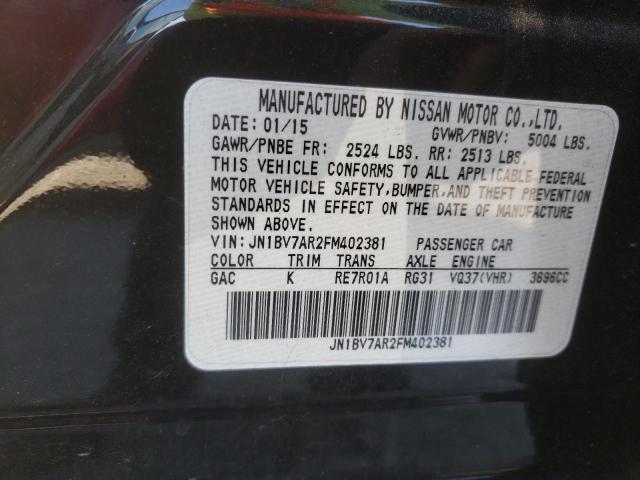 Photo 10 from auction – 2015 INFINITI Q50 BASE with VIN JN1BV7AR2FM402381
