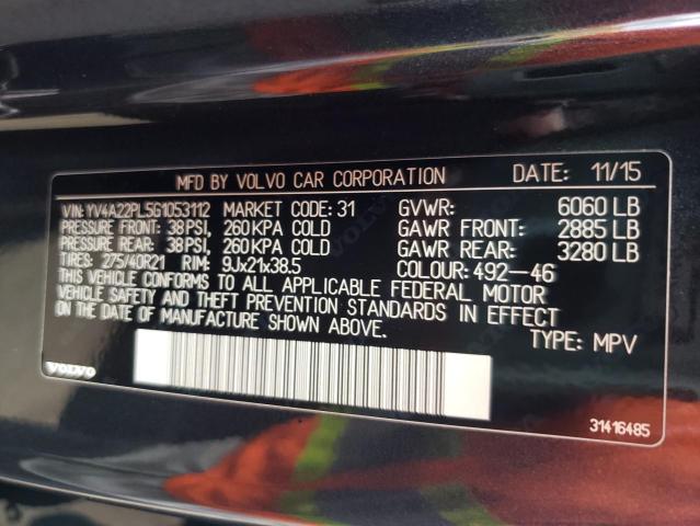 Photo 10 from auction – 2016 VOLVO XC90 T6 with VIN YV4A22PL5G1053112