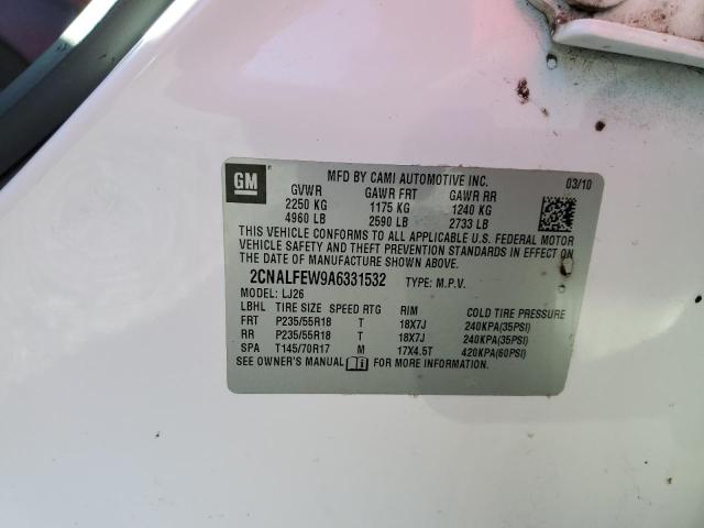 Photo 10 from auction – 2010 CHEVROLET EQUINOX LT with VIN 2CNALFEW9A6331532