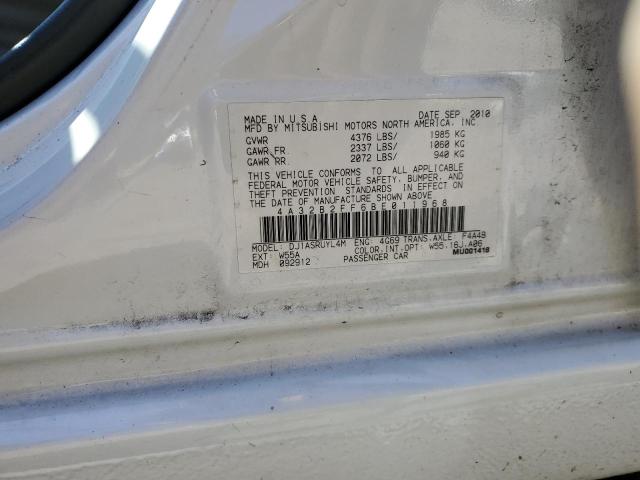 Photo 10 from auction – 2011 MITSUBISHI GALANT FE with VIN 4A32B2FF6BE011968