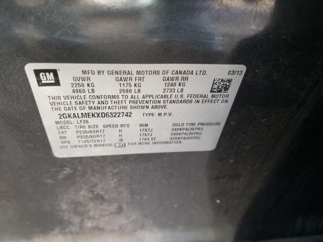 Photo 10 from auction – 2013 GMC TERRAIN SL with VIN 2GKALMEKXD6322742