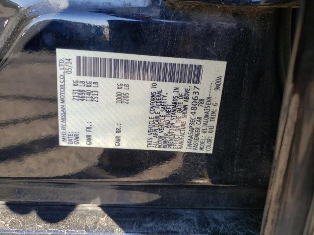 Photo 10 from auction – 2014 NISSAN MAXIMA S with VIN 1N4AA5AP3EC480637