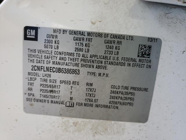 Photo 10 from auction – 2011 CHEVROLET EQUINOX LT with VIN 2CNFLNEC0B6386863