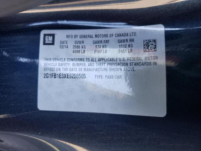 Photo 10 from auction – 2014 CHEVROLET CAMARO LT with VIN 2G1FB1E3XE9256505