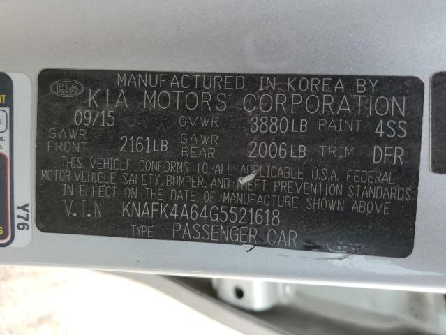 Photo 10 from auction – 2016 KIA FORTE LX with VIN KNAFK4A64G5521618