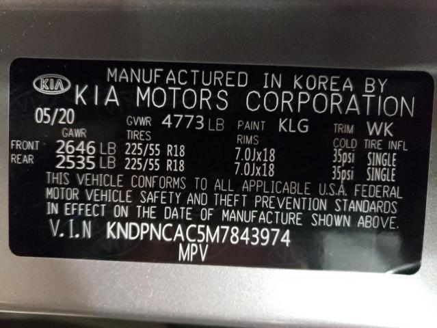 Photo 10 from auction – 2021 KIA SPORTAGE E with VIN KNDPNCAC5M7843974