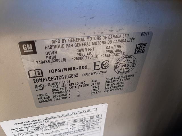 Photo 10 from auction – 2012 CHEVROLET EQUINOX LT with VIN 2GNFLEE57C6105852