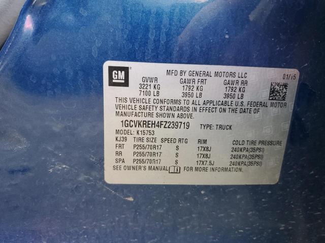 Photo 10 from auction – 2015 CHEVROLET SILVERADO with VIN 1GCVKREH4FZ239719