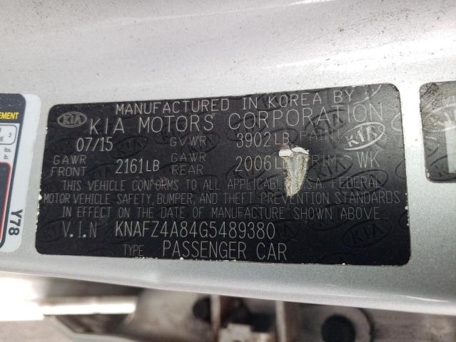 Photo 10 from auction – 2016 KIA FORTE EX with VIN KNAFZ4A84G5489380