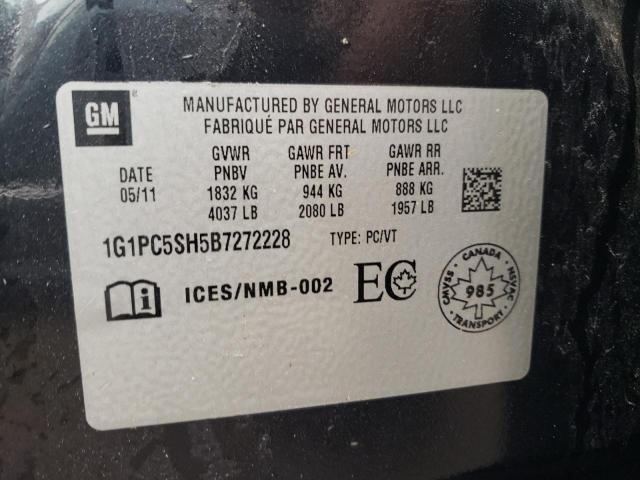 Photo 10 from auction – 2011 CHEVROLET CRUZE LS with VIN 1G1PC5SH5B7272228