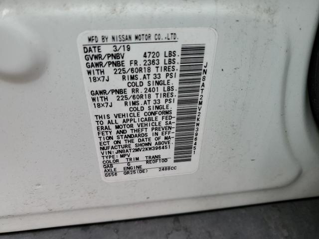 Photo 10 from auction – 2019 NISSAN ROGUE S with VIN JN8AT2MV2KW396451