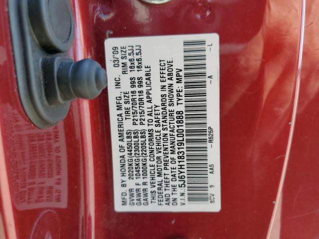 Photo 10 from auction – 2009 HONDA ELEMENT LX with VIN 5J6YH18319L001888