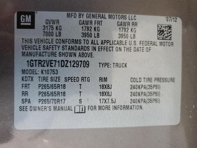Photo 10 from auction – 2013 GMC SIERRA K15 with VIN 1GTR2VE71DZ129709