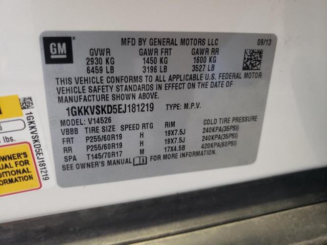 Photo 10 from auction – 2014 GMC ACADIA SLT with VIN 1GKKVSKD5EJ181219