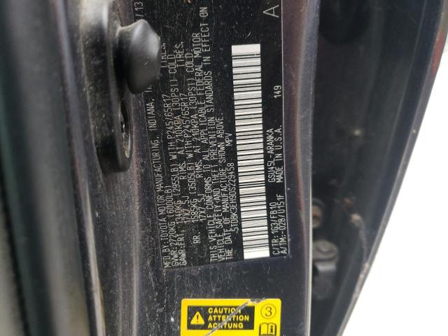 Photo 10 from auction – 2013 TOYOTA HIGHLANDER with VIN 5TDBK3EH9DS229458
