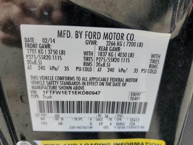 Photo 10 from auction – 2014 FORD F150 SUPER with VIN 1FTFW1ET1EKD80947