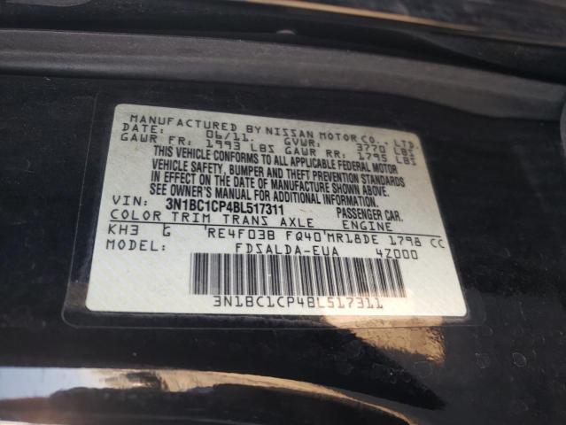 Zdjęcie 10 z aukcji – 2011 NISSAN VERSA S z VIN 3N1BC1CP4BL517311