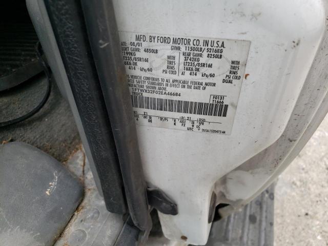 Photo 10 from auction – 2002 FORD F350 SUPER with VIN 1FTWX32F02EA46684