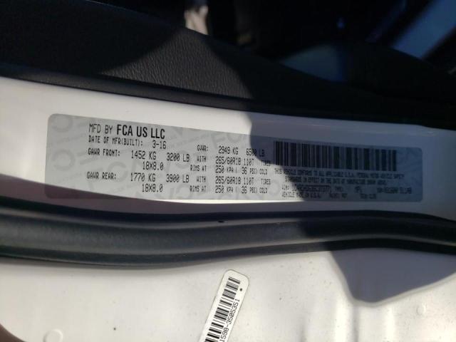 Photo 10 from auction – 2016 DODGE DURANGO LI with VIN 1C4RDHDG3GC373771