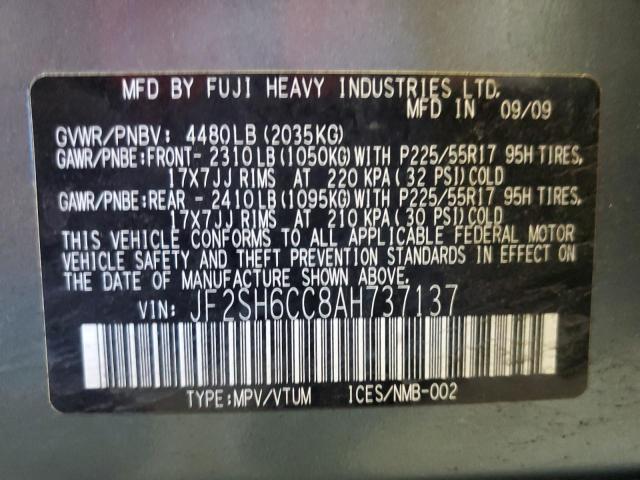 Photo 10 from auction – 2010 SUBARU FORESTER 2 with VIN JF2SH6CC8AH737137