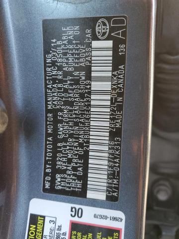 Photo 10 from auction – 2014 TOYOTA COROLLA L with VIN 2T1BURHE6EC137149