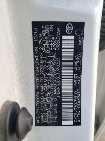 Photo 10 from auction – 2014 TOYOTA PRIUS with VIN JTDKN3DU8E1748327