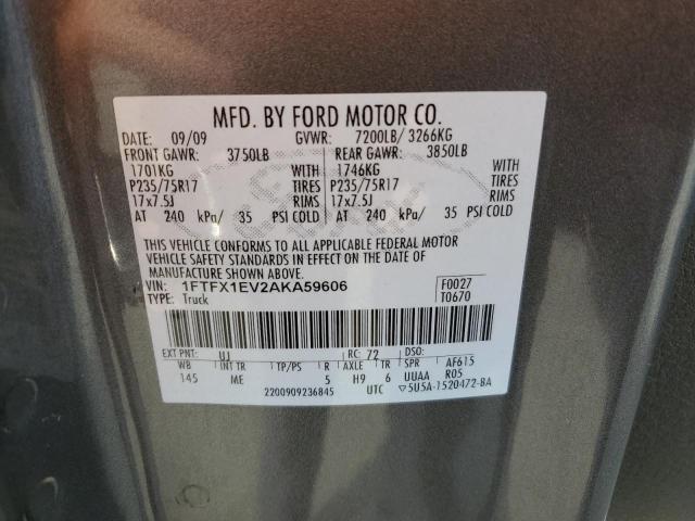 Zdjęcie 10 z aukcji – 2010 FORD F150 SUPER z VIN 1FTFX1EV2AKA59606