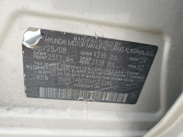 Photo 10 from auction – 2009 HYUNDAI SONATA GLS with VIN 5NPET46C99H523345
