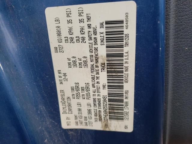 Photo 10 from auction – 2005 DODGE DAKOTA QUA with VIN 1D7HE48N25S230491